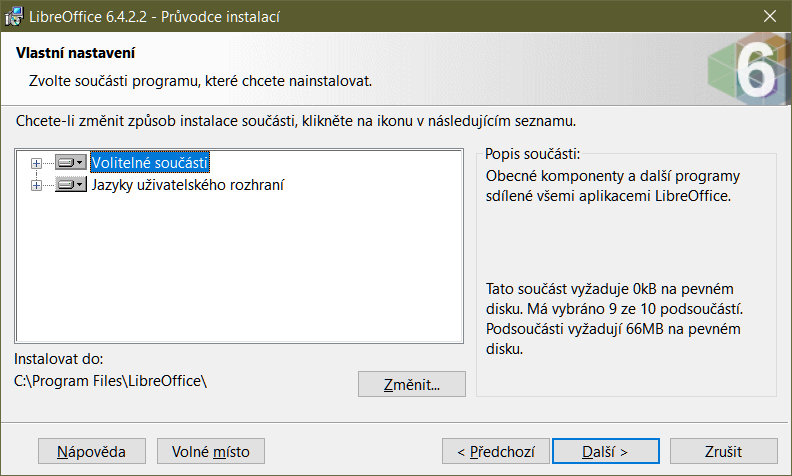 Vlastní nastavení | Průvodce instalací